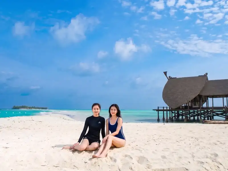 Enjoying Mataking Island scenery with Sea Coral Resort in the Semporna archipelago.
