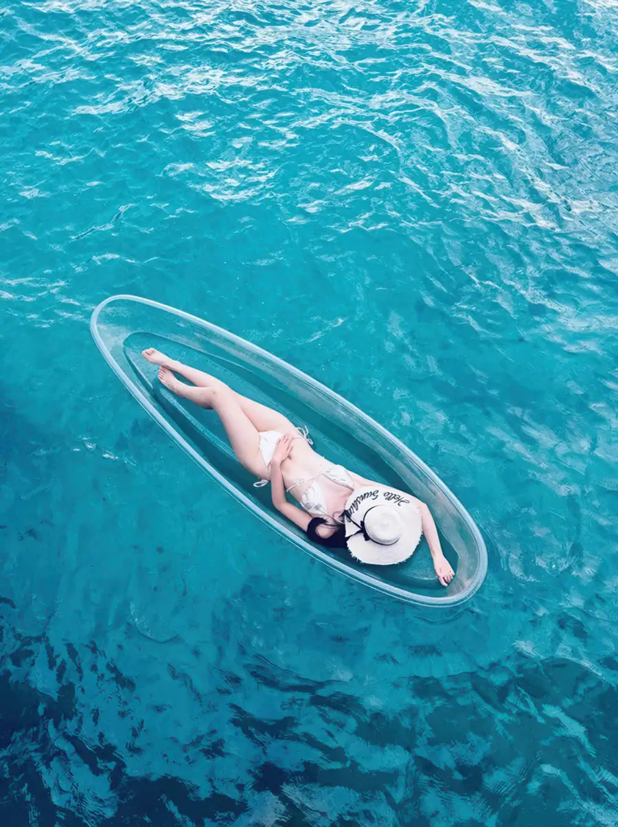 Guest enjoying a sea kayaking session at the resort Sea Coral Resort